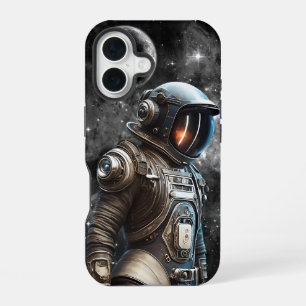 Coque iPhone 16 Étui iPhone Rétro Astronaute   Art 8K