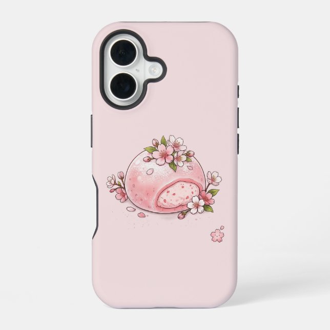 Coque iPhone 16 Étui Iphone Sakura Mochi (Verso)