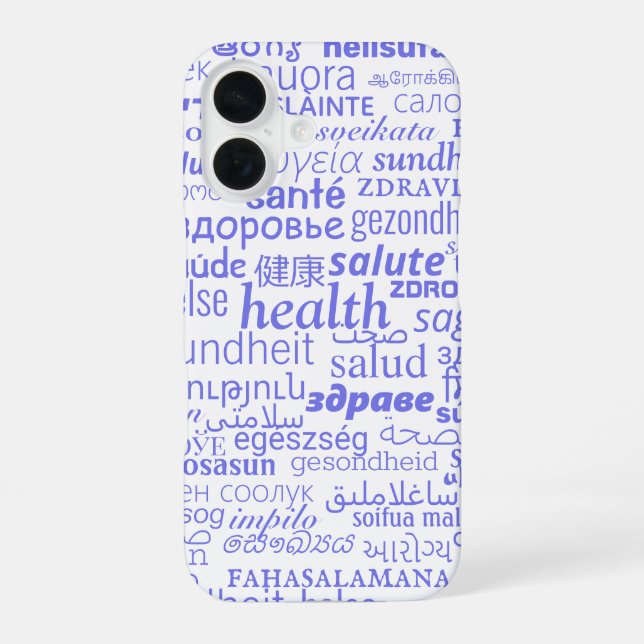 Coque iPhone 16 Étui iPhone Texte Santé (Verso)