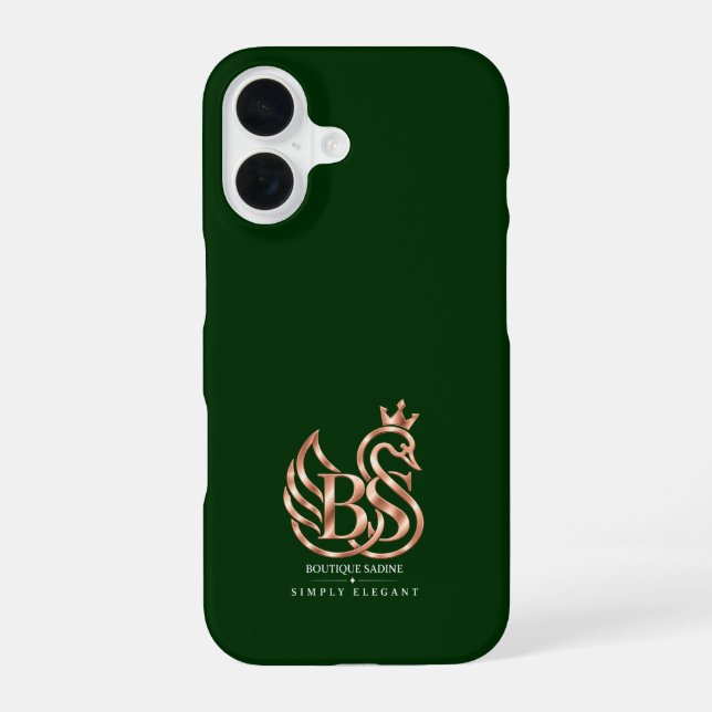 Coque iPhone 16 Étui iPhone The Graceful Swan Minimalist Deep Fore (Verso)