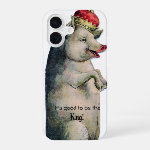 Coque iPhone 16 Étui iPhone Vintage Pig / Hog King