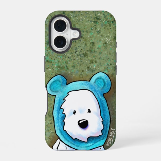 Coque iPhone 16 Étui iPhone Westie Bear (Verso)