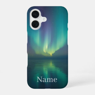 Coque iPhone 16 Étui Magique Aurore – Cadeau avec nom personnalisé