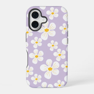Coque iPhone 16 Étui Otterbox iPhone 16 motif Fleurs Blanches