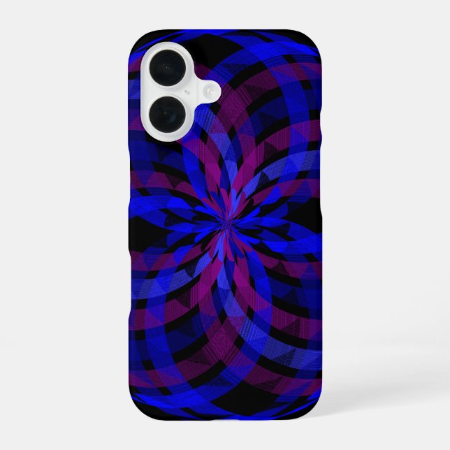 Coque iPhone 16 Étui pour iPhone 16 à pétale de fleur géométrique  (Verso)