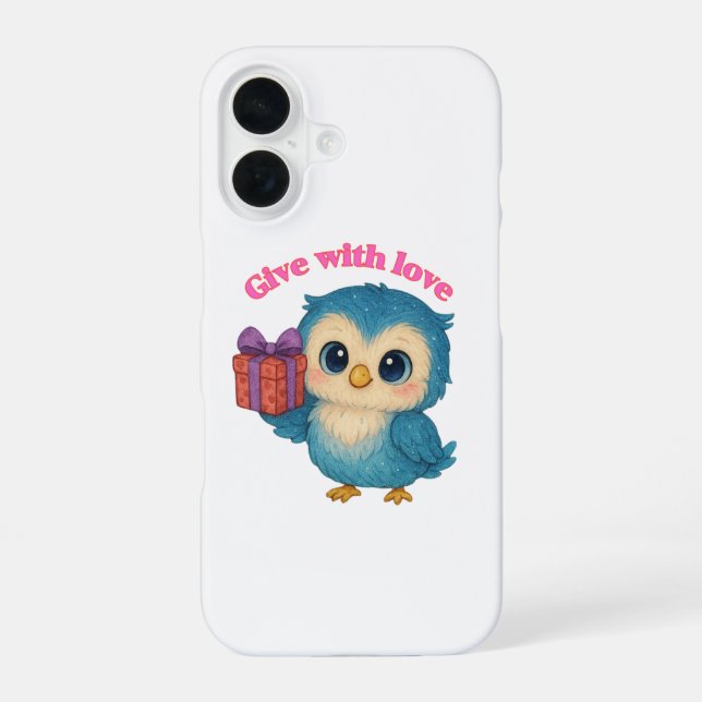 Coque iPhone 16 Étui pour iPhone 16 avec le message « Donner avec  (Verso)
