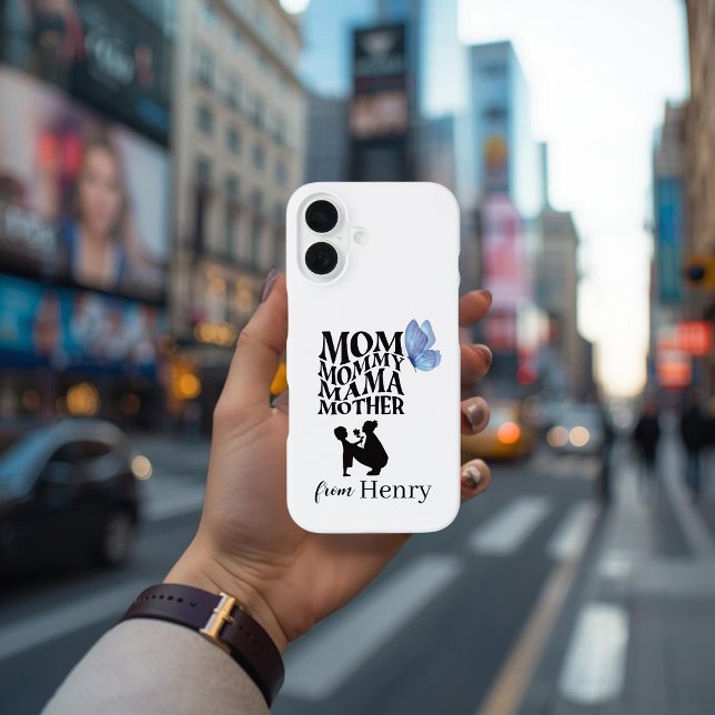 Coque iPhone 16 Étui pour iPhone 16 avec typographie personnalisée (Créateur téléchargé)