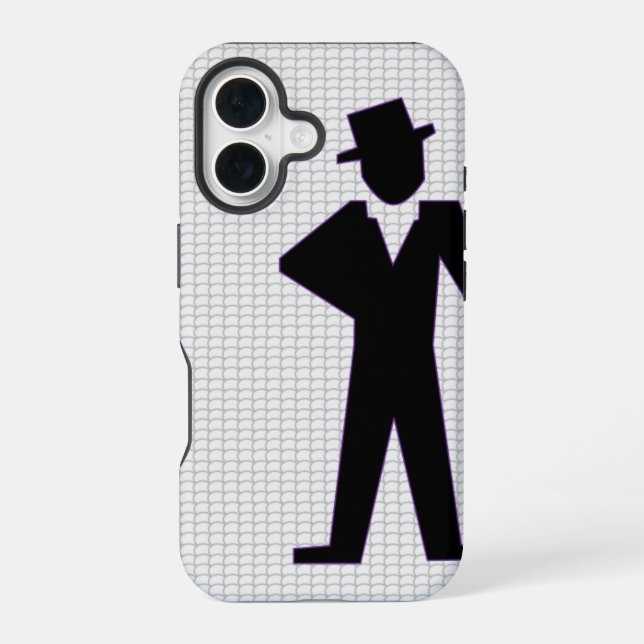 Coque iPhone 16 Étui pour iPhone 16 Dancing Man (Verso)