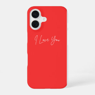 Coque iPhone 16 Étui pour iPhone 16 I Love You – Boîtier Romantiqu