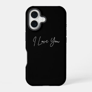 Coque iPhone 16 Étui pour iPhone 16 « Je t'aime » – Boîtier mignon