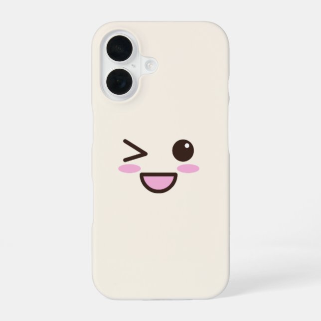 Coque iPhone 16 Étui pour iPhone 16 Kawaii Eyes – Téléphone mignon (Verso)