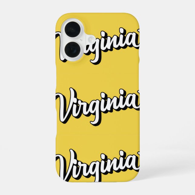 Coque iPhone 16 Étui pour iPhone 16 Pro Virginia Pride (Verso)