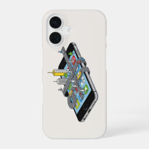 Coque iPhone 16 Étui pour Iphone 16 Ville Intelligente sur Smartph