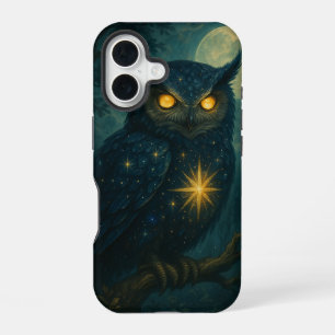 Coque iPhone 16 Étui pour iPhone Fantasy Owl – Lumière Lunaire Ens