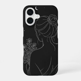 Coque iPhone 16 Étui pour iPhone Fille Esthétique – Dessin au trai