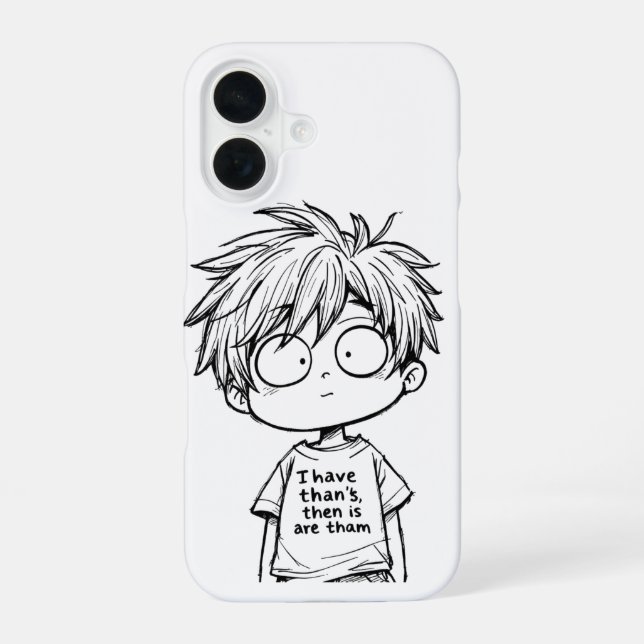 Coque iPhone 16 Étui pour iPhone / iPad avec garçon d'anime chibi  (Verso)
