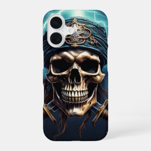 Coque iPhone 16 Étui pour iPhone / iPad crâne de pirate avec épées