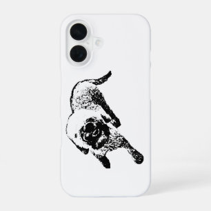Coque iPhone 16 Étui pour iPhone Lagotto – Silhouette encre de chi