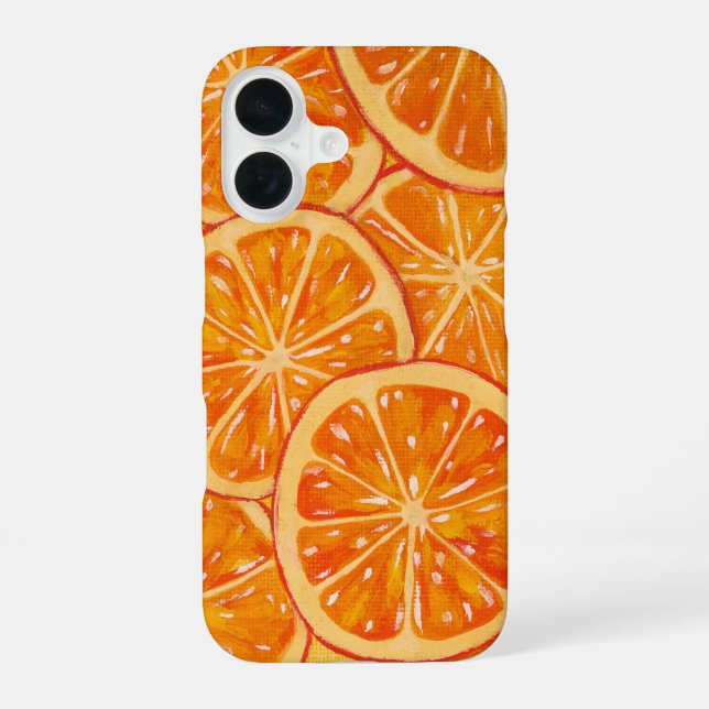 Coque iPhone 16 Étui pour iPhone Oranges (Verso)
