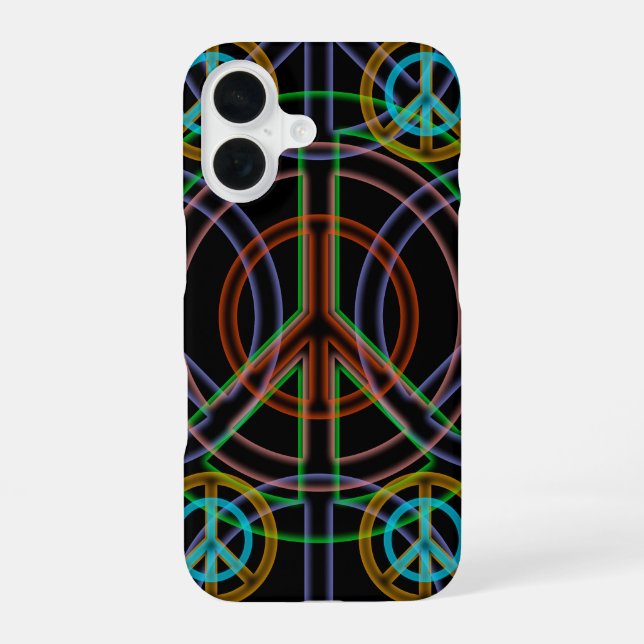 Coque iPhone 16 Étui pour iPhone Peace Sign (Verso)