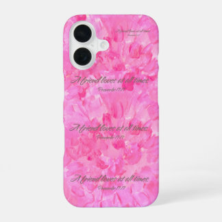 Coque iPhone 16 Étui pour iPhone Pink Peony - Un ami aime en tout