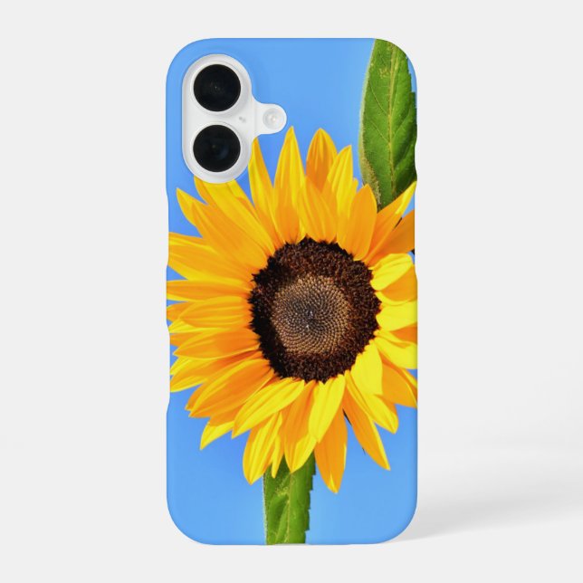 Coque iPhone 16 Étui pour iPhone Tournesol (Verso)