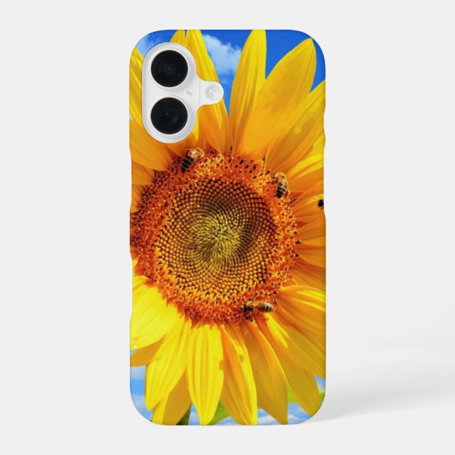 Coque iPhone 16 Étui pour iPhone Tournesol d'Été (Verso)
