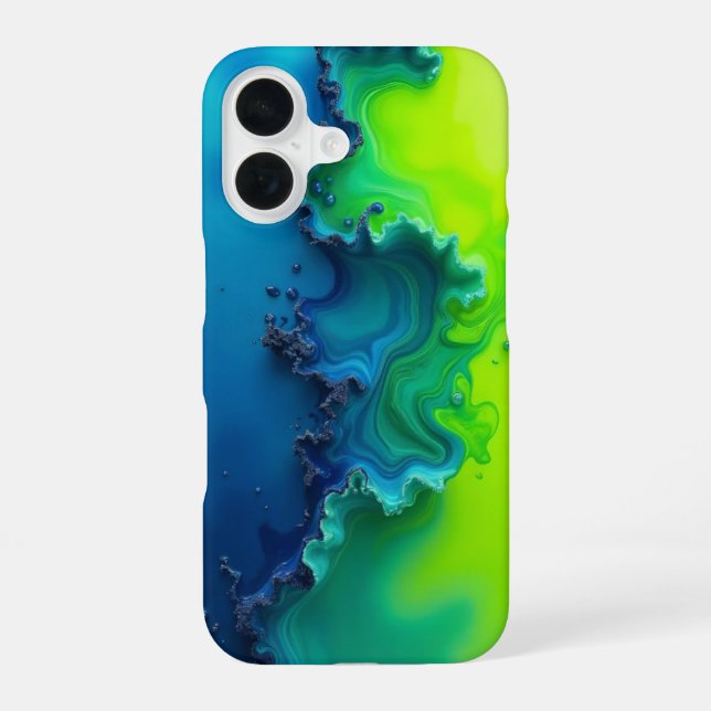Coque iPhone 16 Étui pour iPhone Verdant Fracture  (Verso)
