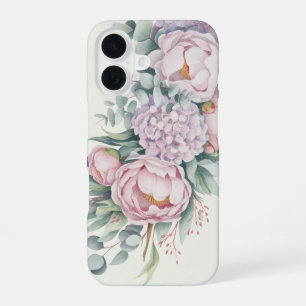 Coque iPhone 16 Étui pour téléphone à motif floral aquarelle de pi