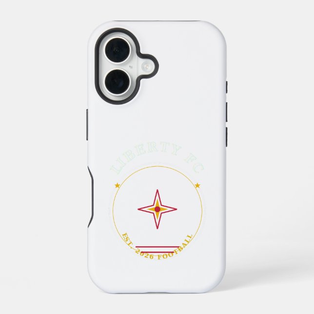 Coque iPhone 16 Étui pour téléphone Liberty FC Compass Badge | USA (Verso)