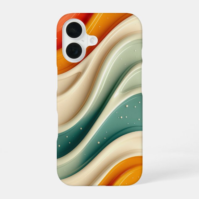 Coque iPhone 16 Étui pour téléphone Terra Waves (Verso)