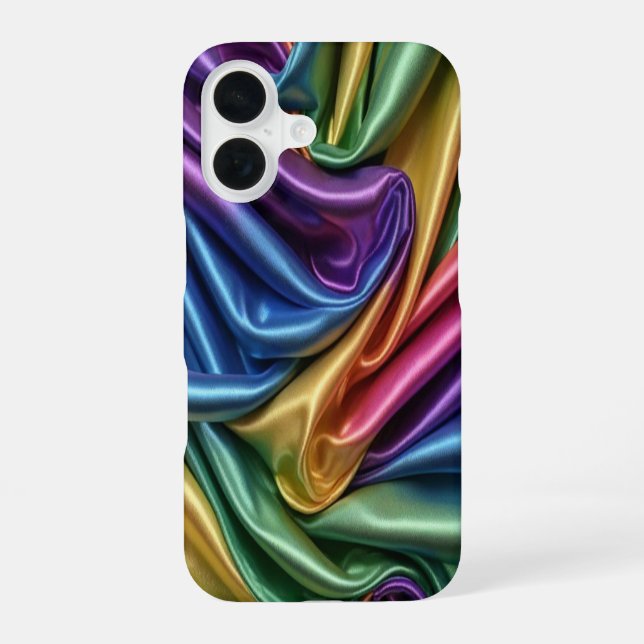 Coque iPhone 16 Étui Rainbow Silk pour iPhone 16 (Verso)