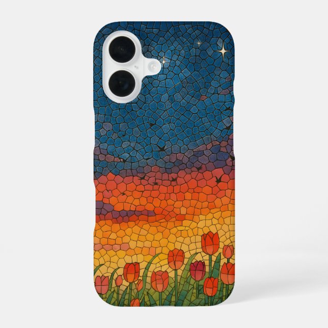 Coque iPhone 16 Étui rétro pour iPhone / iPad à motif coucher de s (Verso)