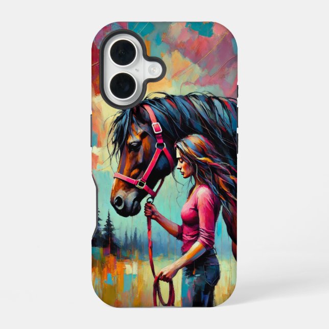 Coque iPhone 16 Étui robuste pour iPhone 16 Lady (Verso)