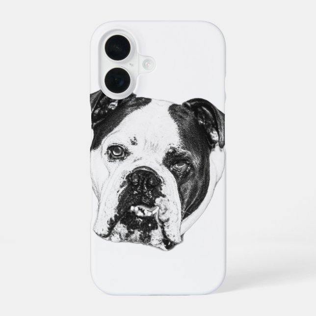Coque iPhone 16 Étui table-café Bulldog (Verso)