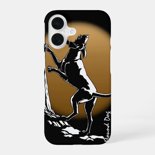 Coque iPhone 16 Étuis iPhone d'art de chien de chasse Coonhound Ar (Verso)