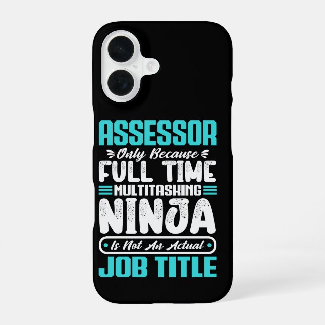 Coque iPhone 16 Évaluateur Titre du travail Profession amusante Év (Verso)