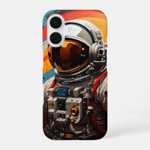 Coque iPhone 16 Évasion Cosmique - Étui Rétro Astronaute