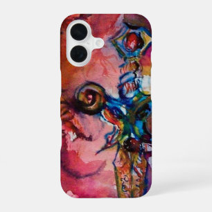 Coque iPhone 16 EXCALIBUR /MAGIC SWORD Fuchsia Imaginaire rose rou
