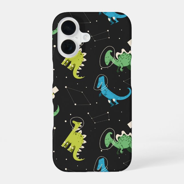 Coque iPhone 16 Explorateurs Galaxy Dino (Verso)
