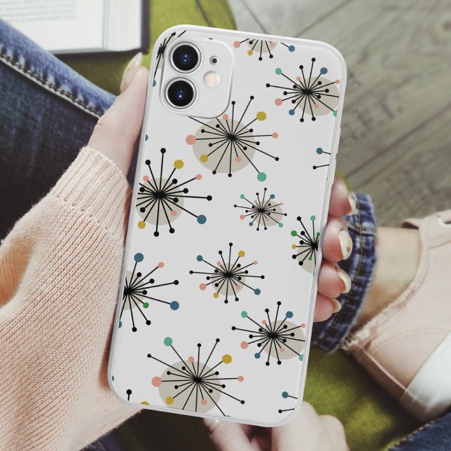 Coque iPhone 16 Explosion Atomique Moderne Rétro du Milieu du Sièc (Créateur téléchargé)