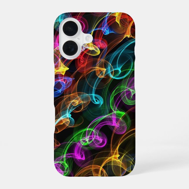 Coque iPhone 16 Explosion lumineuse colorée (Verso)