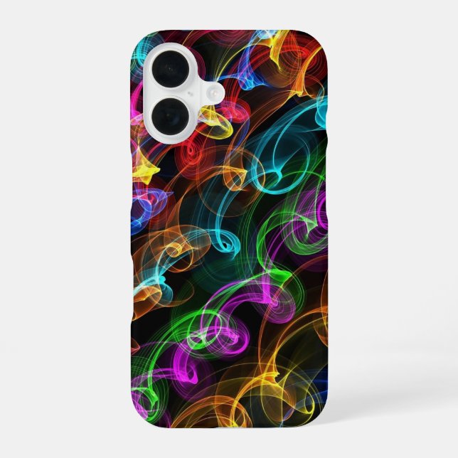 Coque iPhone 16 Explosion lumineuse colorée (Verso)