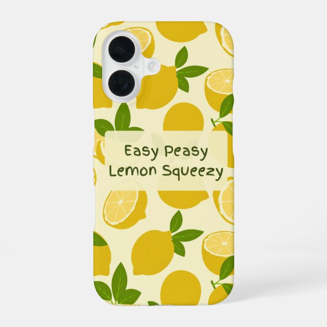 Coque iPhone 16 Facile Facile Citron Presse (Verso)