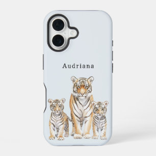 Coque iPhone 16 Famille des Tigres