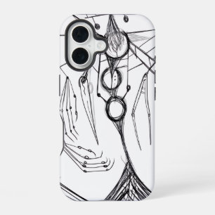 Coque iPhone 16 Fantaisie d'anime sombre Corbeau et Art démoniaque