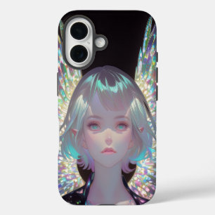 Coque iPhone 16 Fée ailée prismatique en Glamour de Minuit