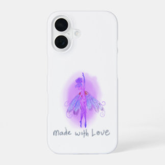 Coque iPhone 16 Fée Violette Rêveuse – Fantaisie Rose et Lavande D