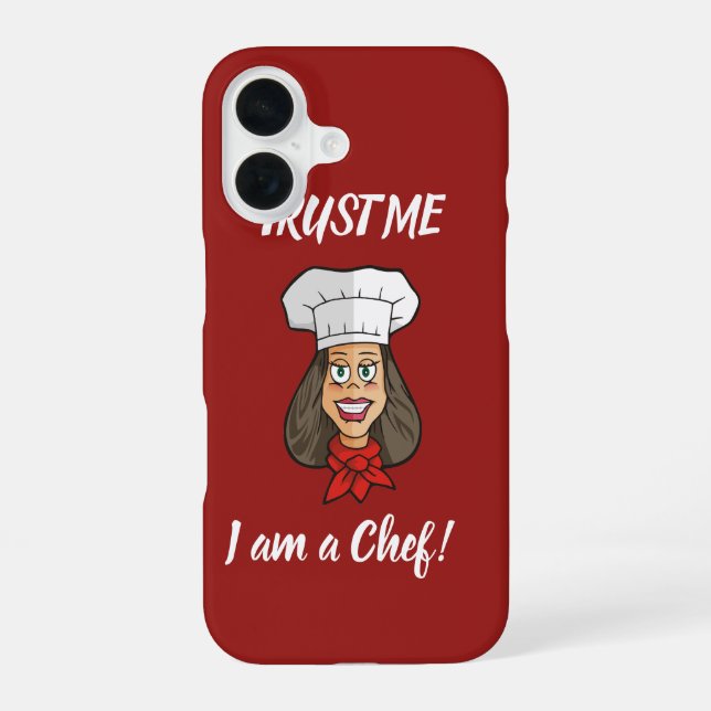 Coque iPhone 16 Femme Chef (Verso)