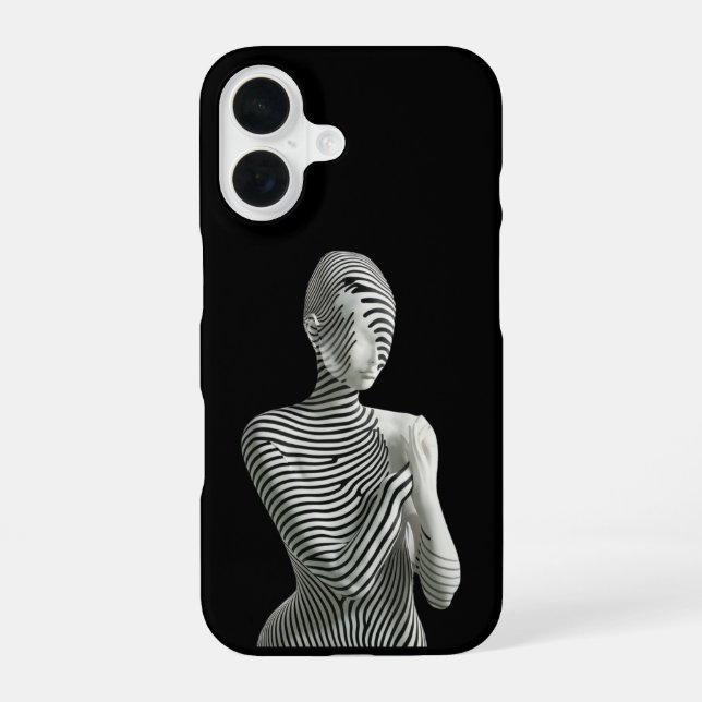 Coque iPhone 16 Femme Zèbre (Verso)